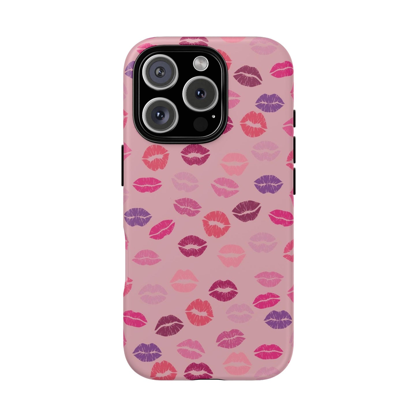 Lipstick Kisses Phone Case Pink