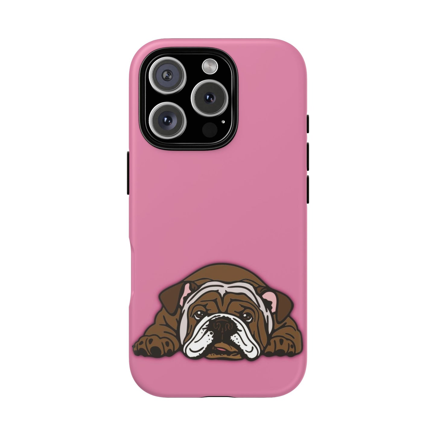 Bulldog Phone Case Pink