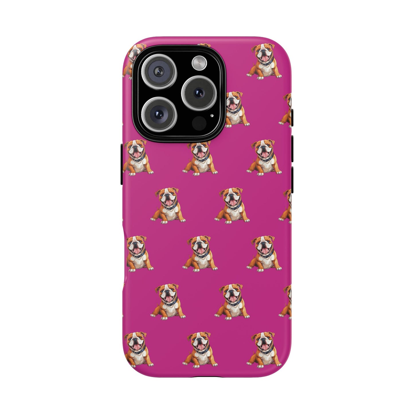 Bulldog Phone Case Pink