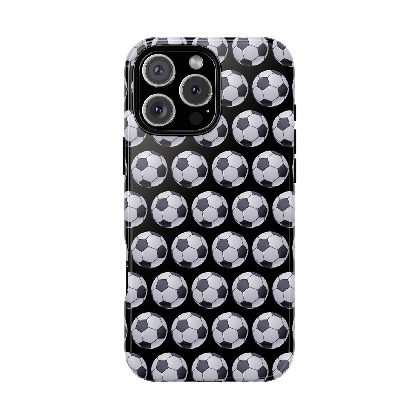 Soccer Ball Phone Case Black