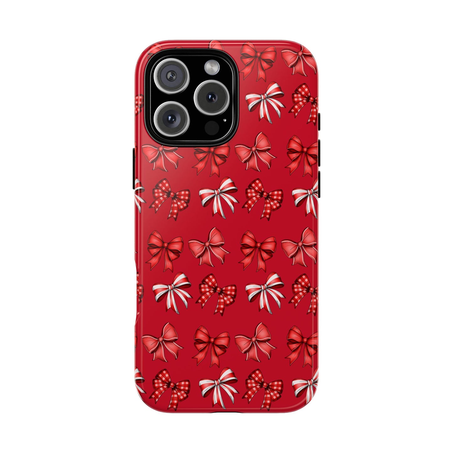 Christmas Bow Phone Case Red