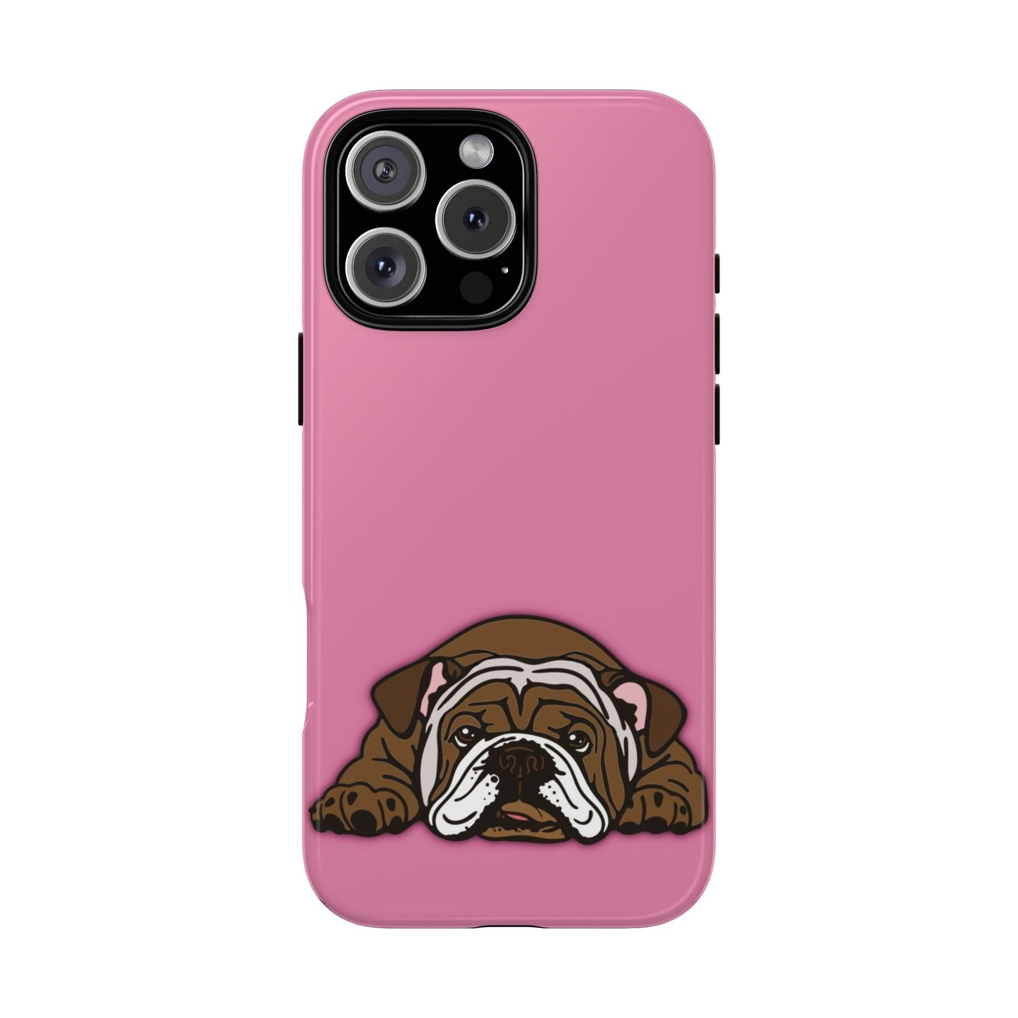 Bulldog Phone Case Pink