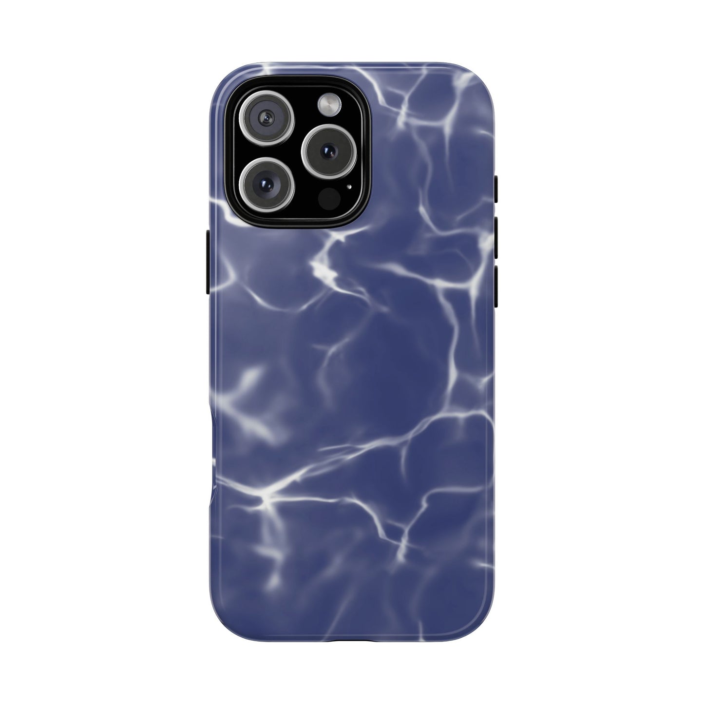 Marble Print Phone Case Dark Blue