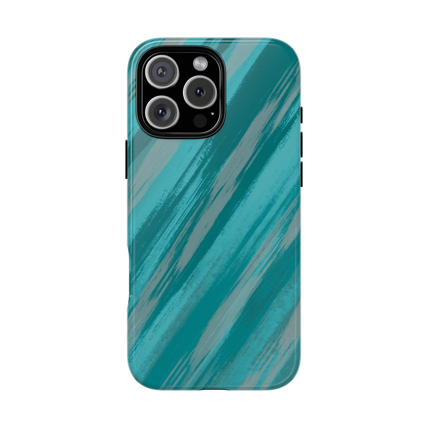 Striped Phone Case Aqua