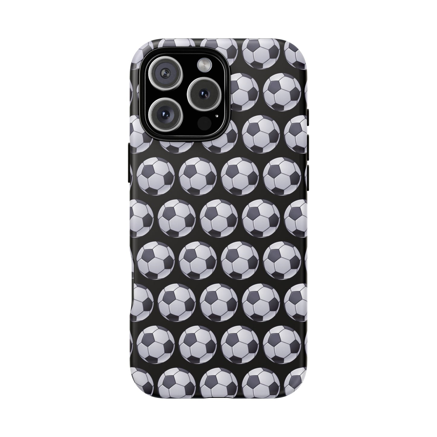 Soccer Ball Phone Case Black