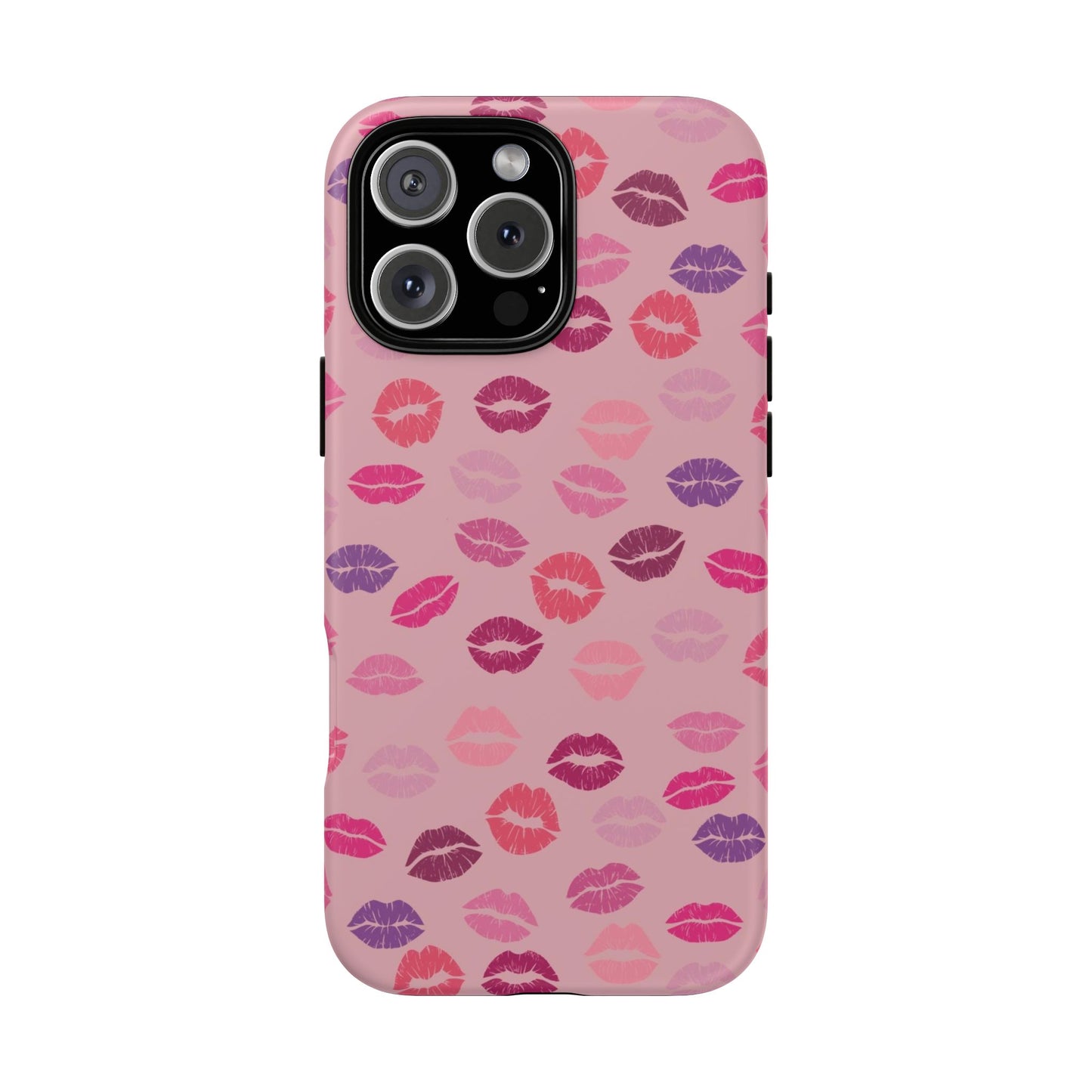 Lipstick Kisses Phone Case Pink