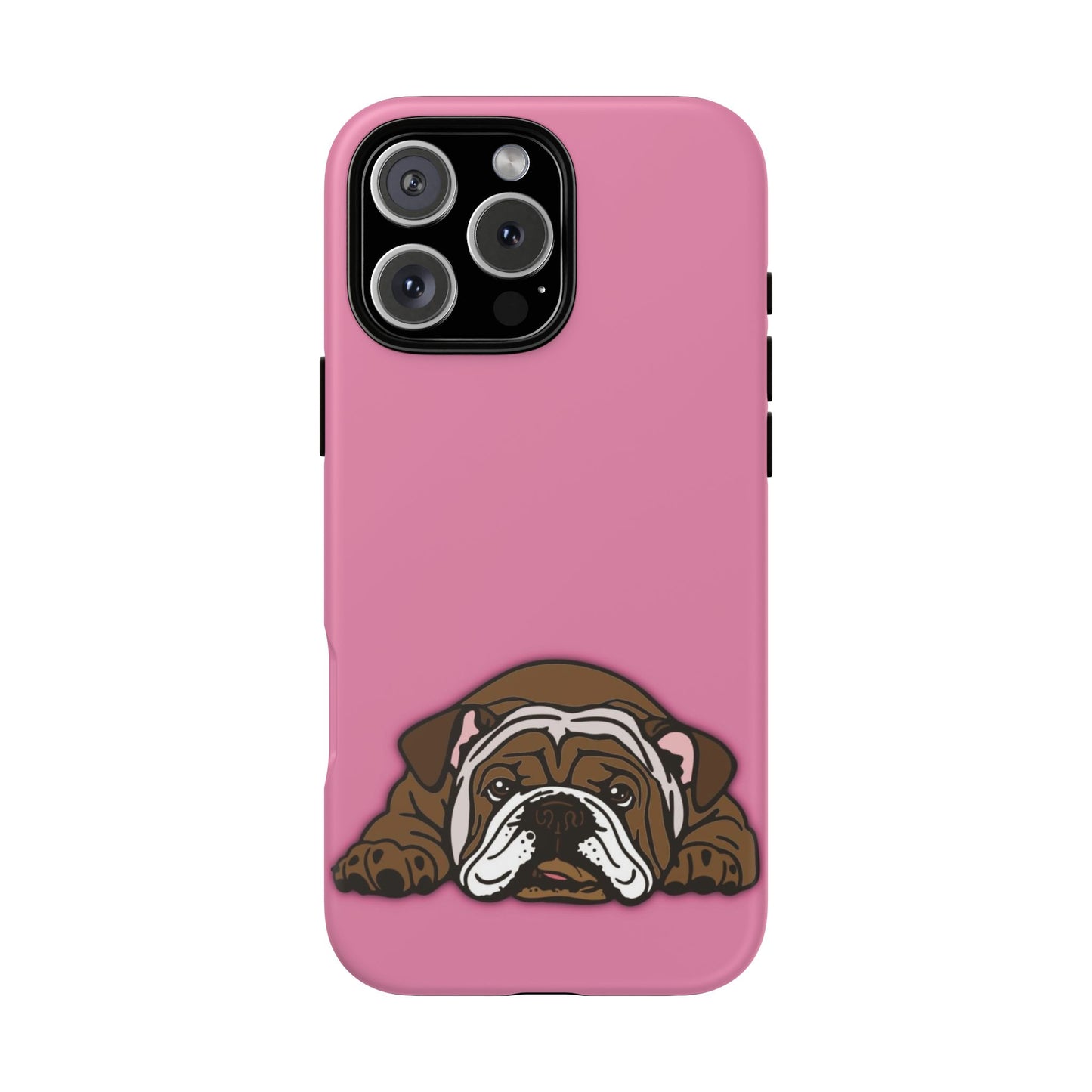 Bulldog Phone Case Pink