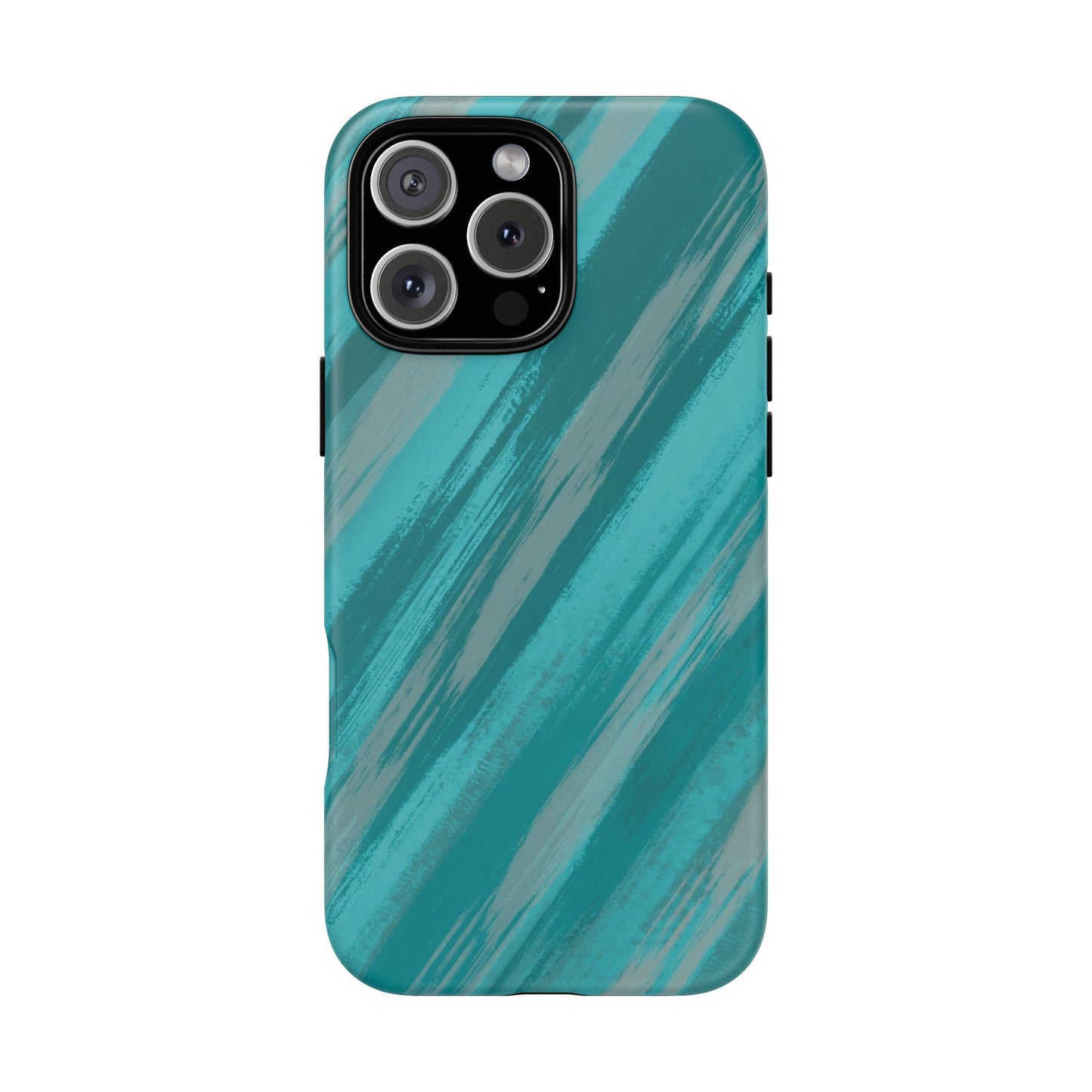 Striped Phone Case Aqua