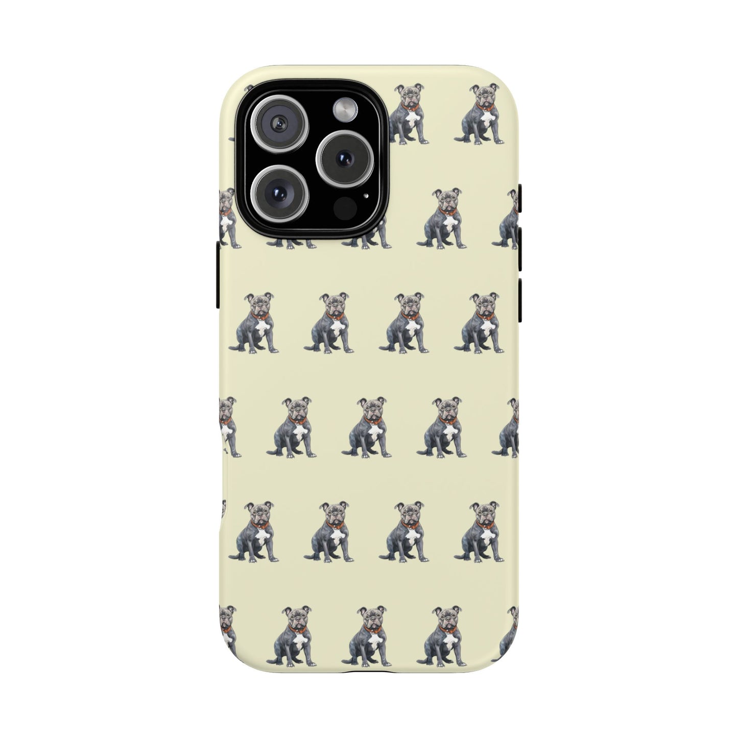 Pitbull Phone Case Cream