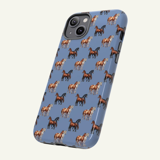 Horse Phone Case Blue