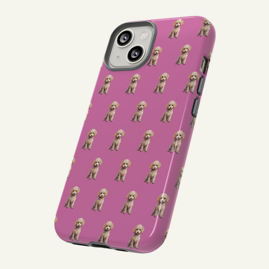 Poodle Phone Case Pink