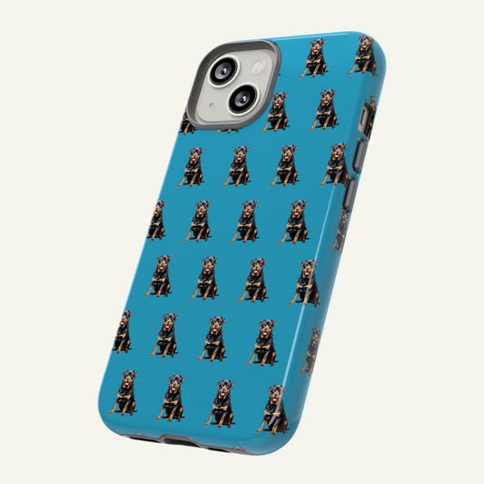 Rottweiler Phone Case Turquoise