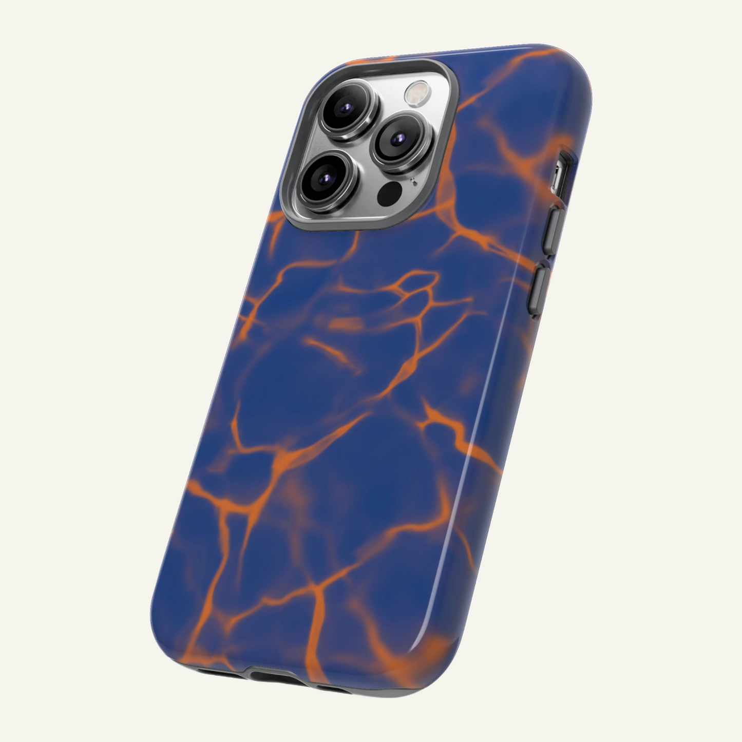 Marble Phone Case Blue Orange