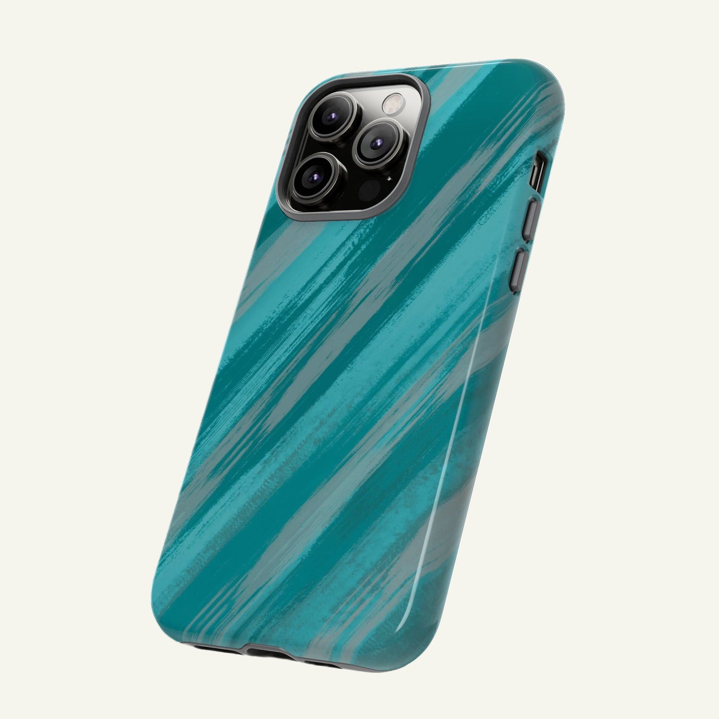 Striped Phone Case Aqua