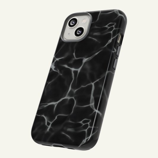 Marble Phone Case Black White