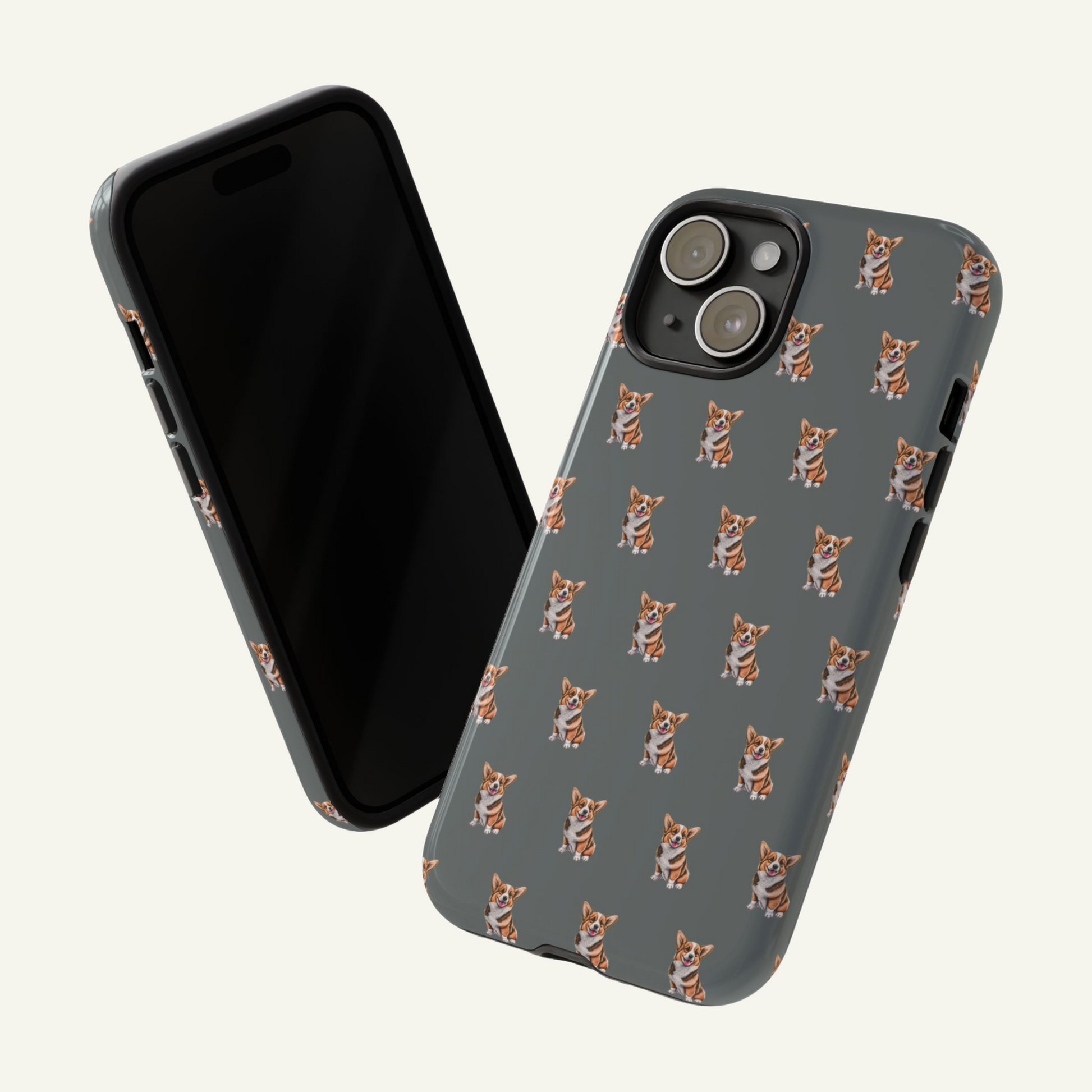 Gray Corgi Phone Case