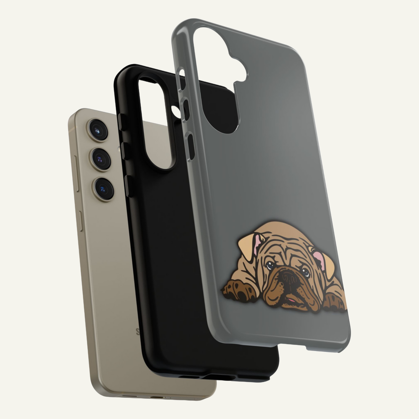 Bulldog Phone Case Gray