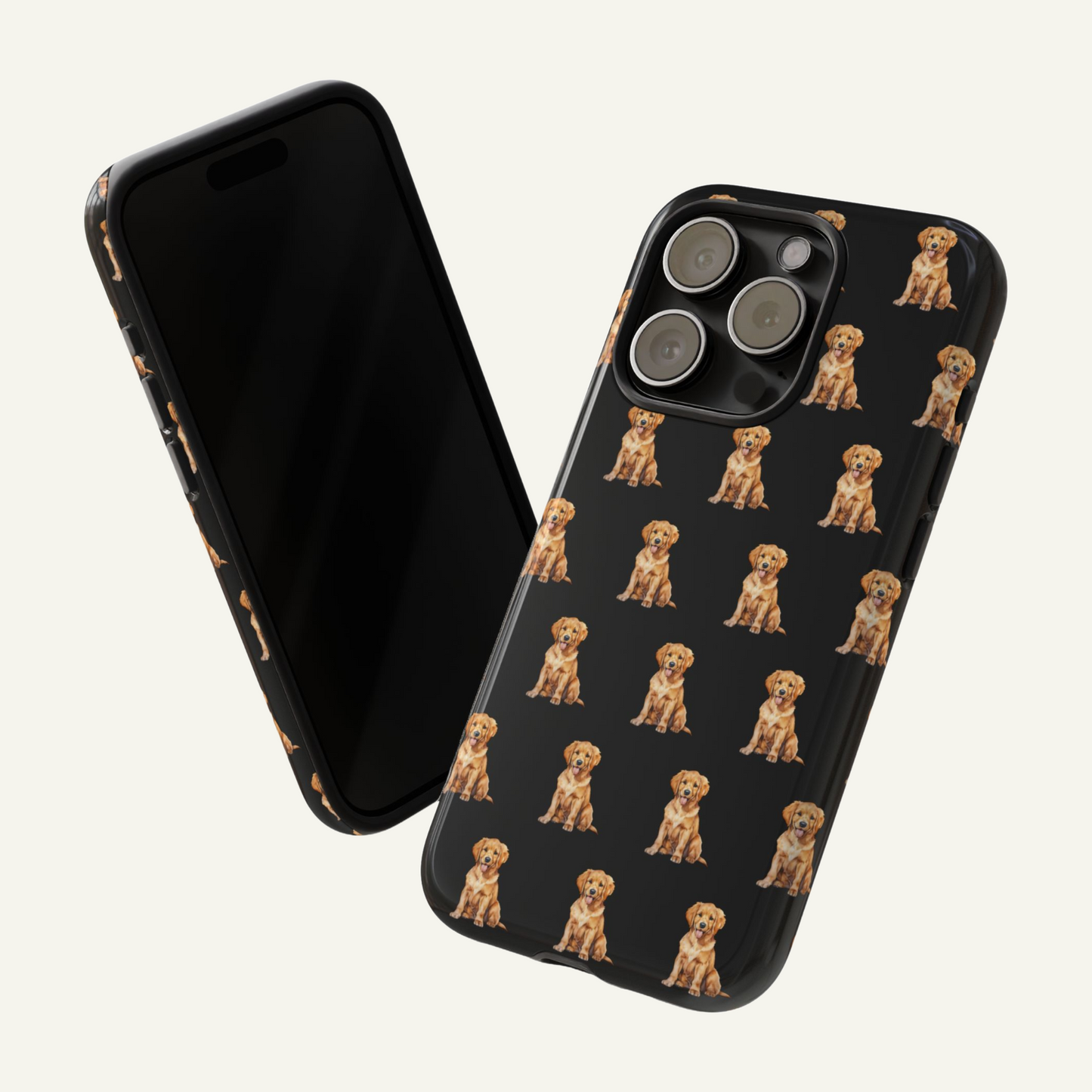 Golden Retriever Phone Case Black