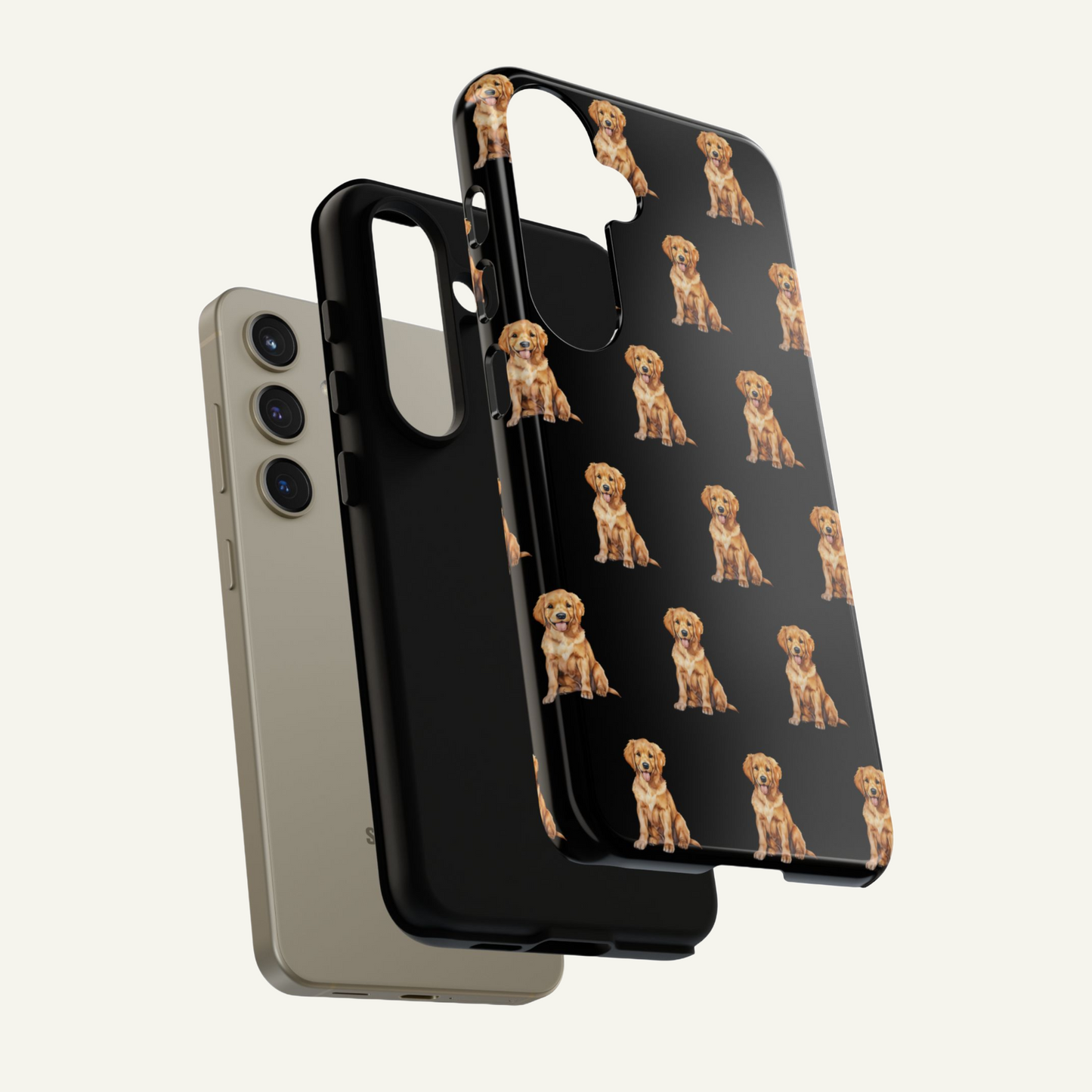 Golden Retriever Phone Case Black