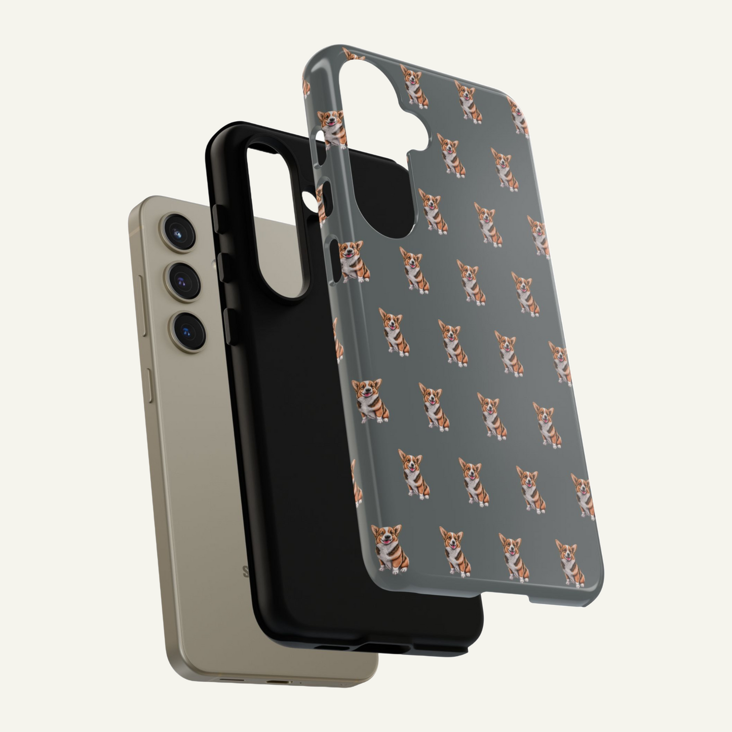 Corgi Phone Case Gray