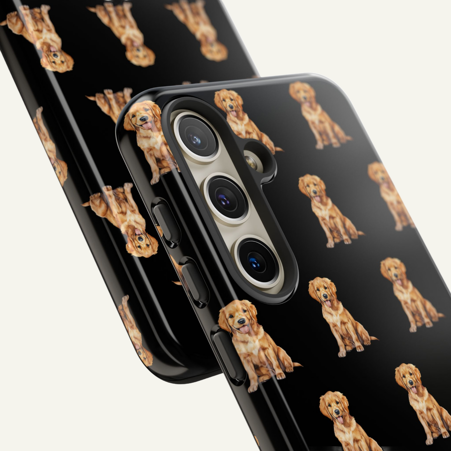 Golden Retriever Phone Case Black