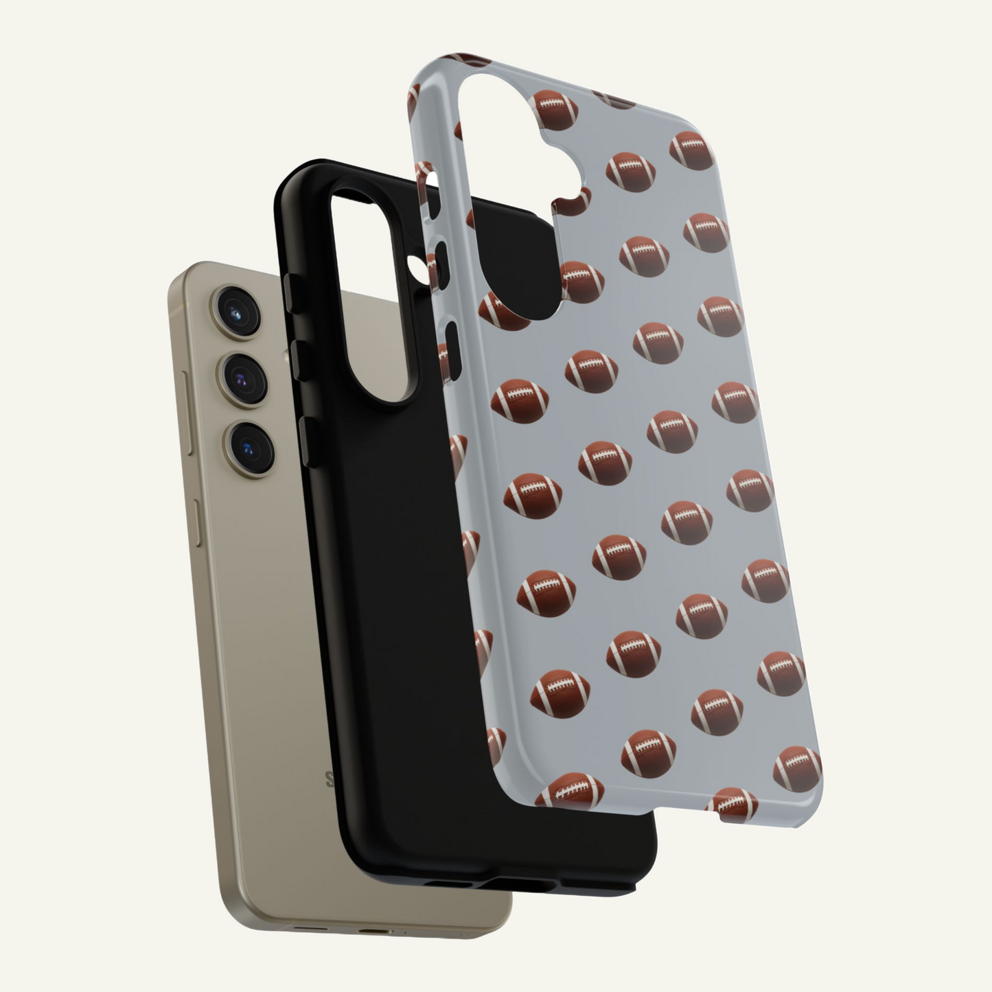 Football Phone Case Silver