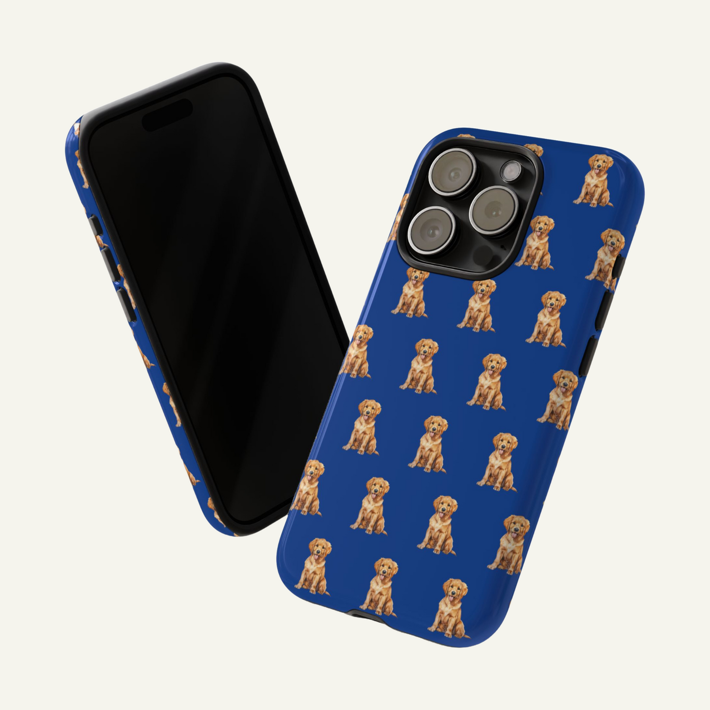 Golden Retriever Phone Case Blue