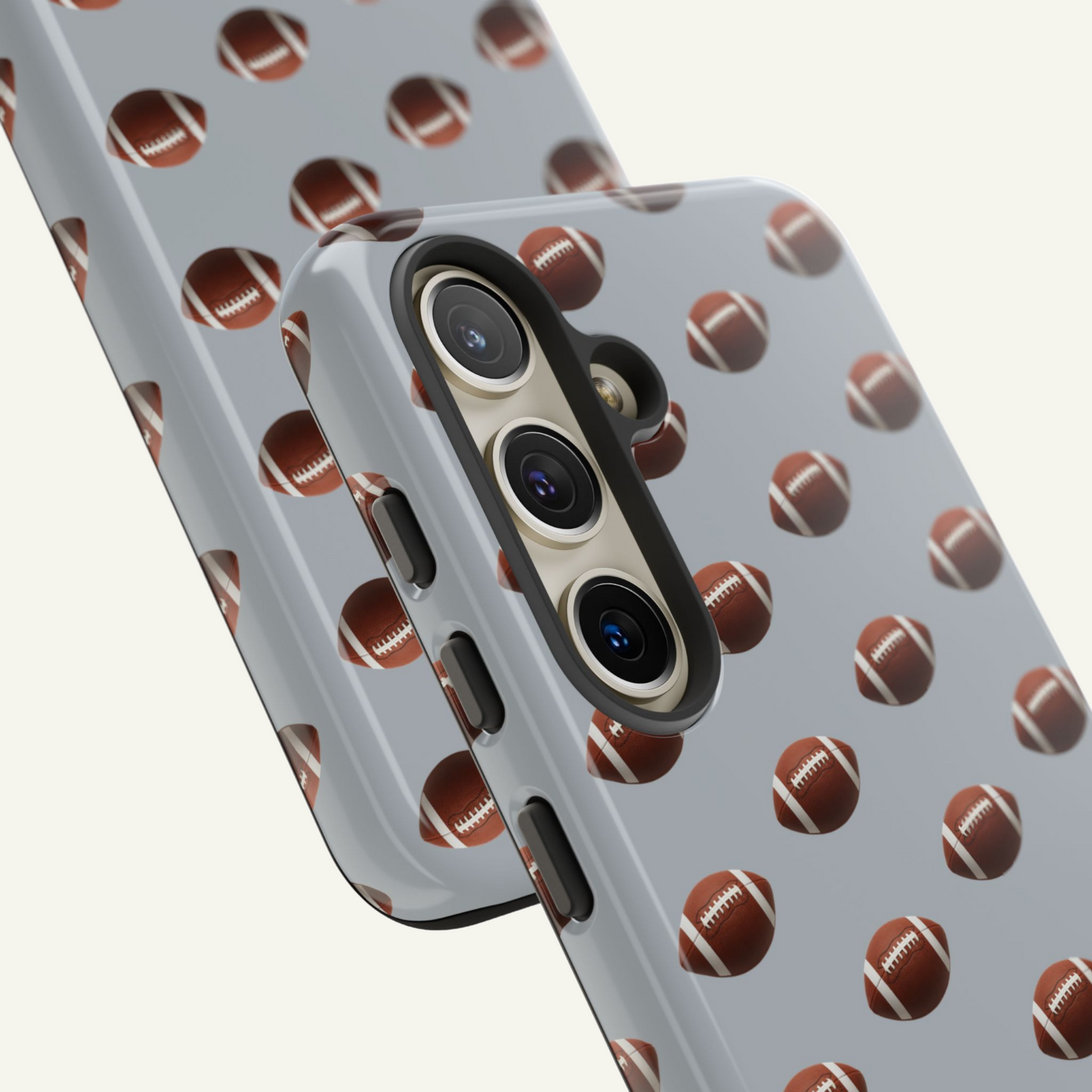 Football Phone Case Silver