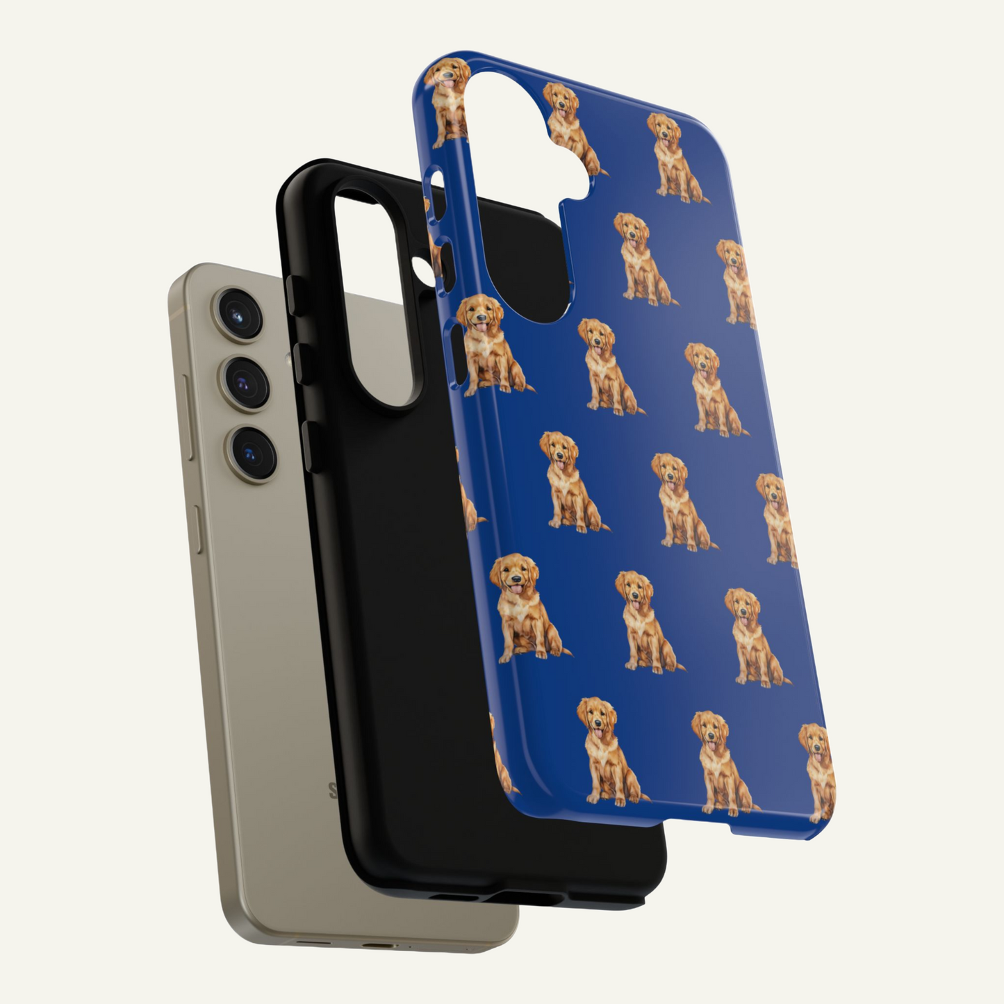 Golden Retriever Phone Case Blue