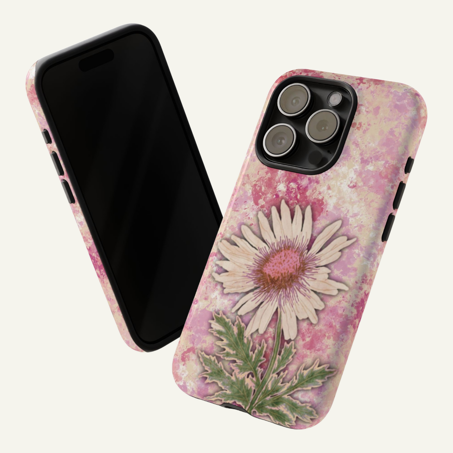 Daisy Protective Phone Case Pink