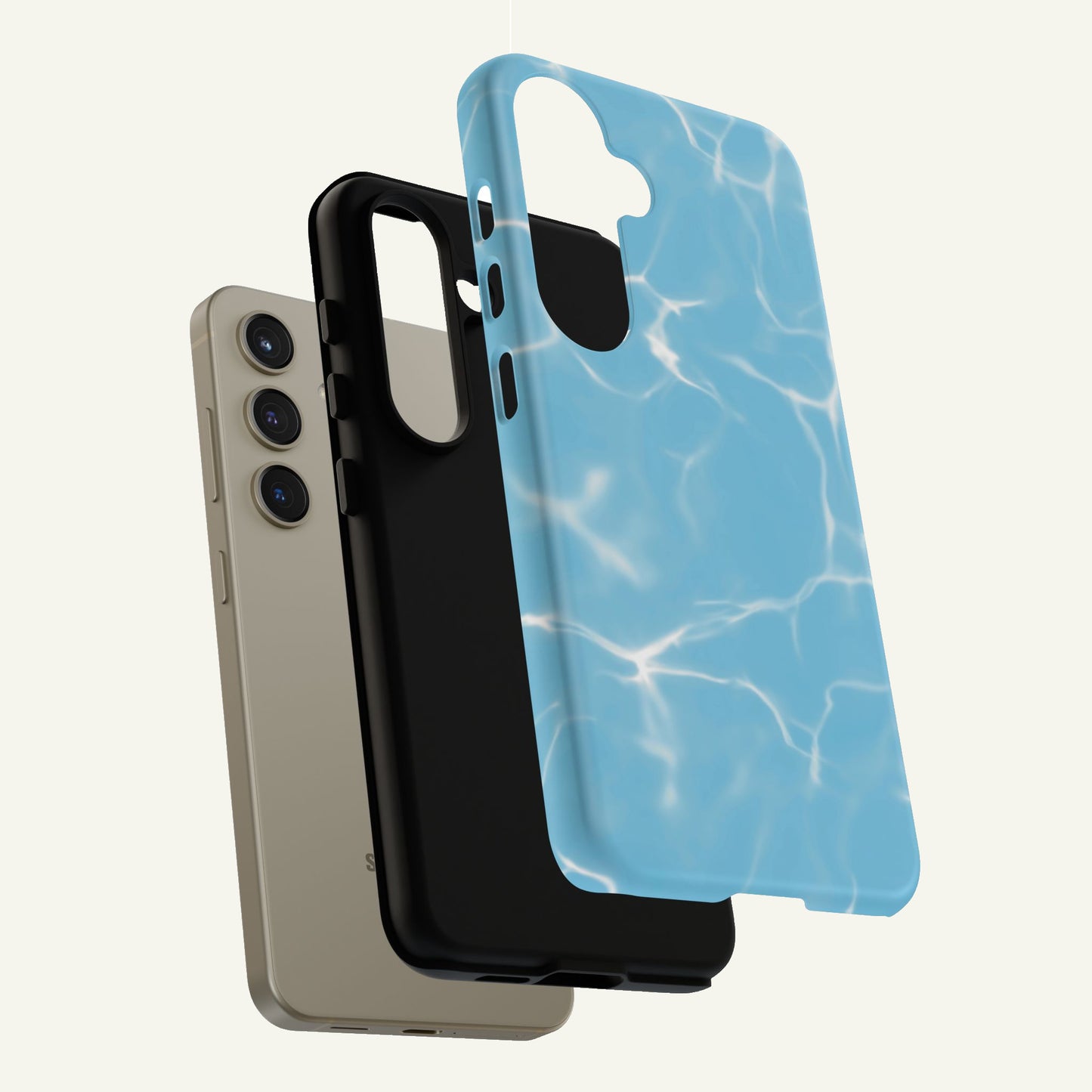 Marble Phone Case Light Blue