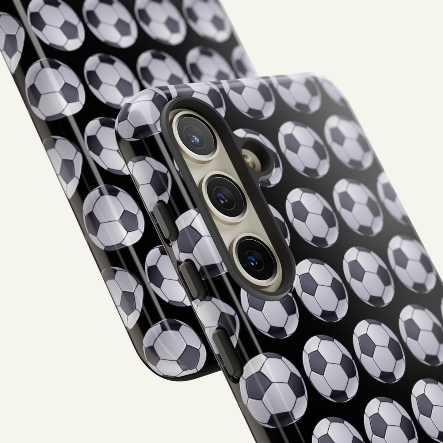 Soccer Ball Phone Case Black