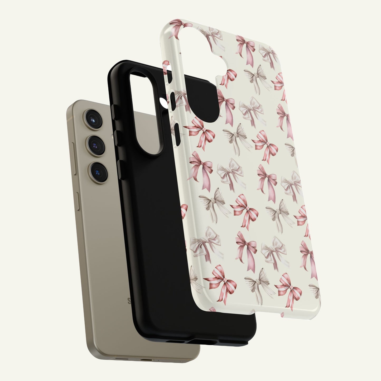 Bow Phone Case Cream