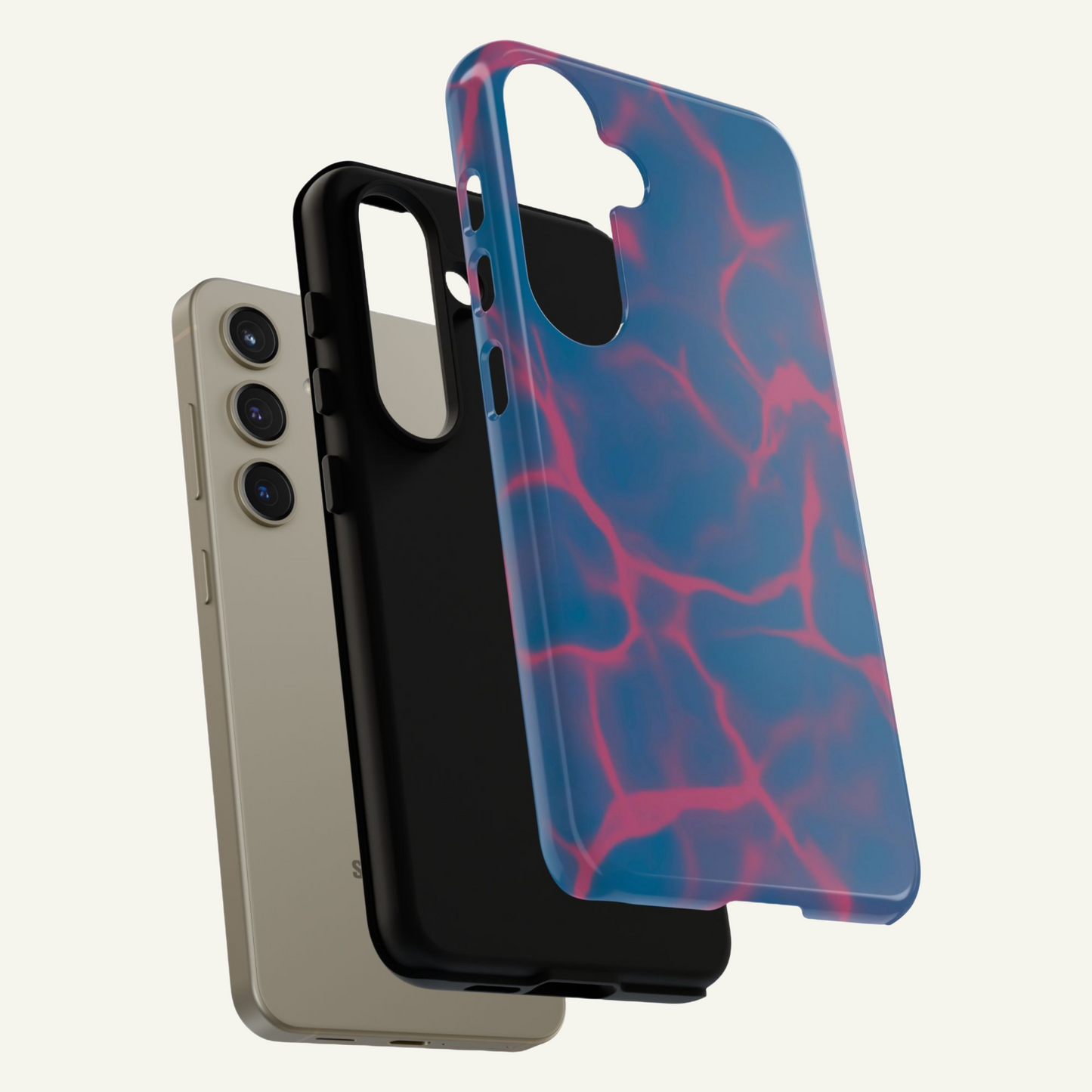 Marble Phone Case Blue Pink