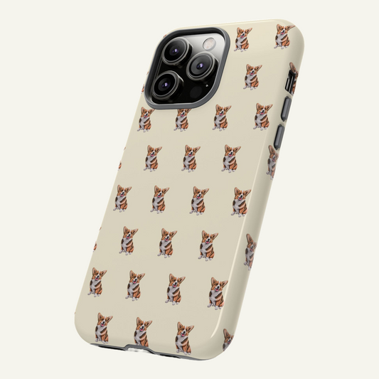 Cream Corgi Dog Phone Case for Apple Iphone, Samsung Galaxy and Google Pixel