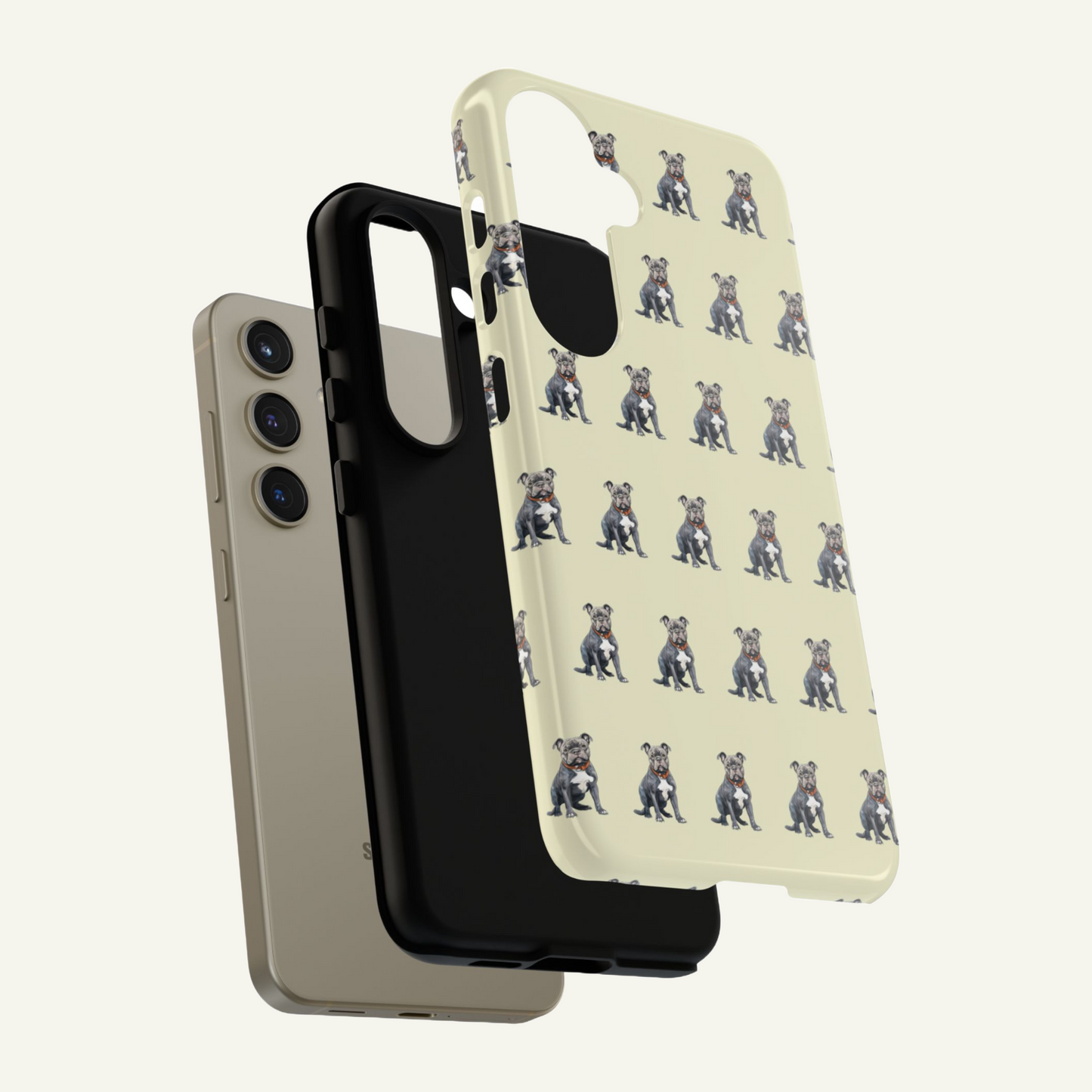 Pitbull Phone Case Cream