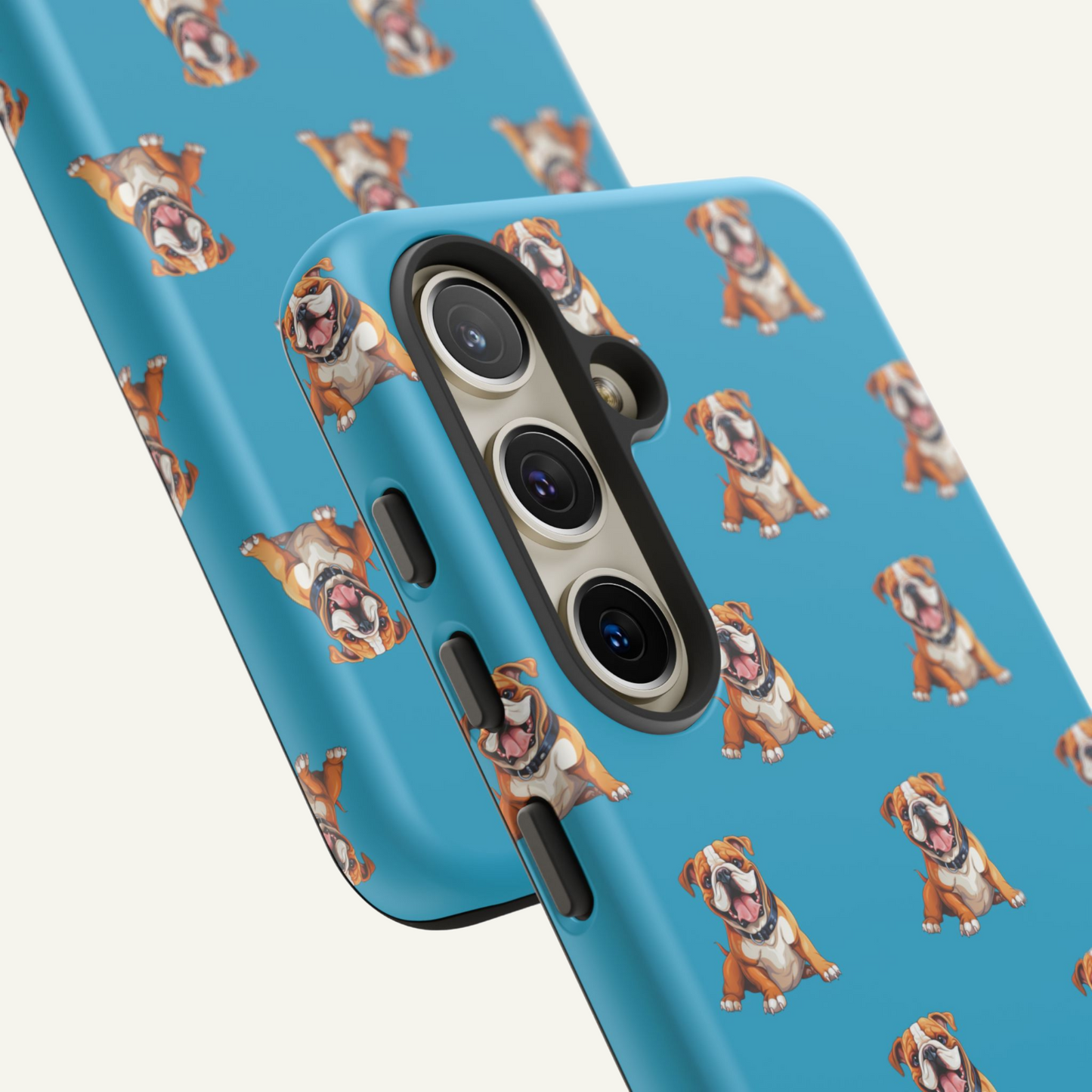 Bulldog Phone Case Turquoise