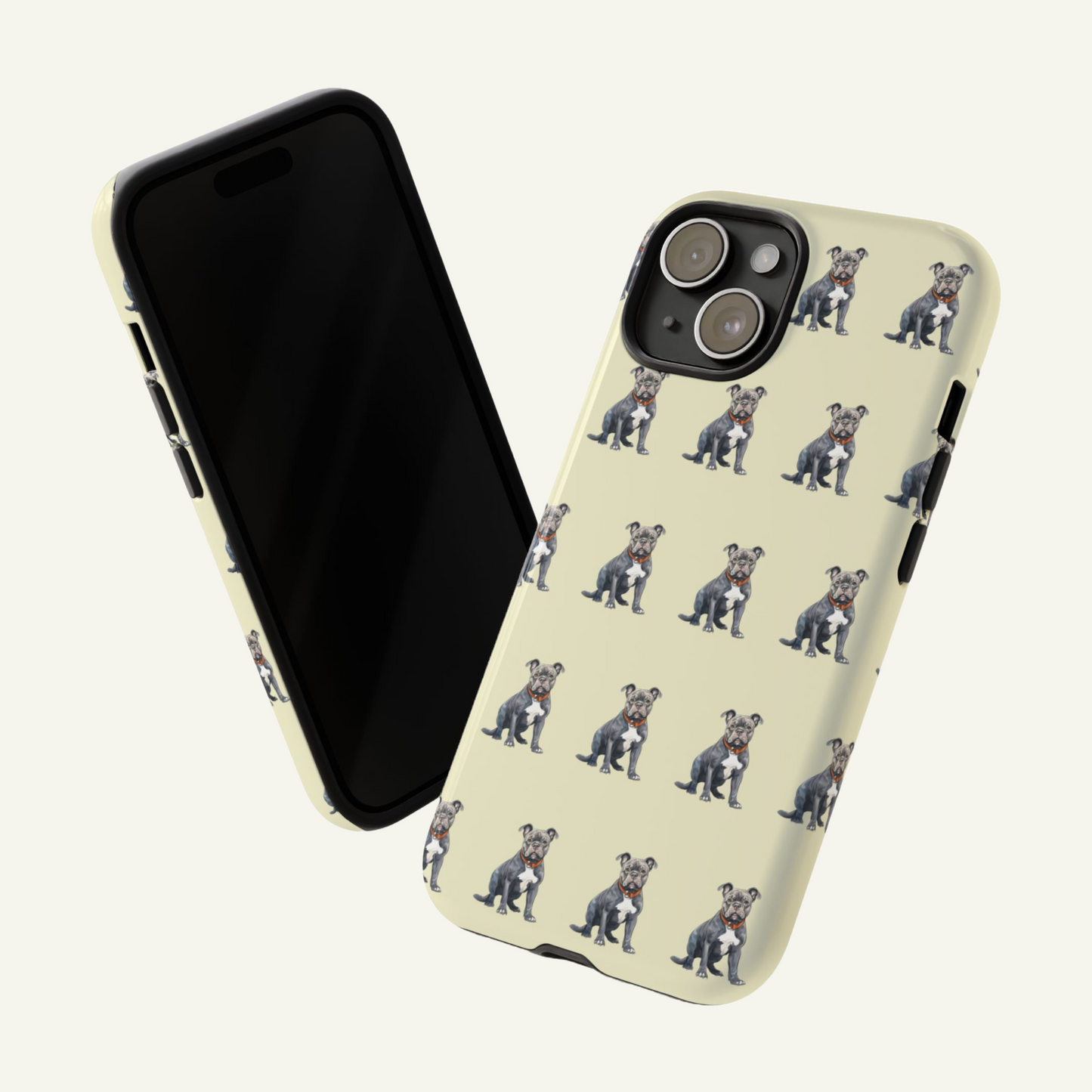 Pitbull Phone Case Cream