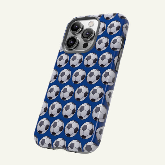 Soccer Ball Phone Case Blue