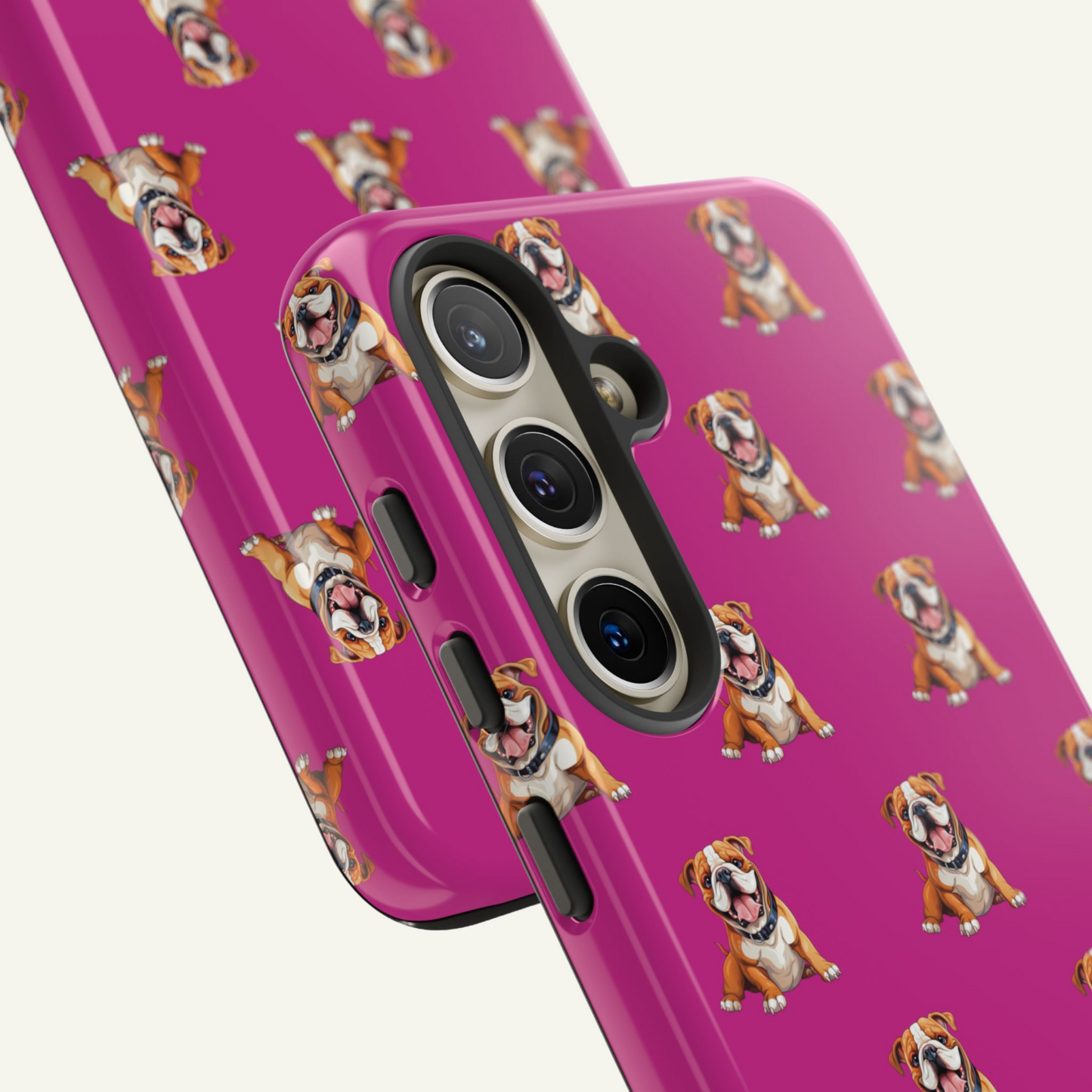 Bulldog Phone Case Pink