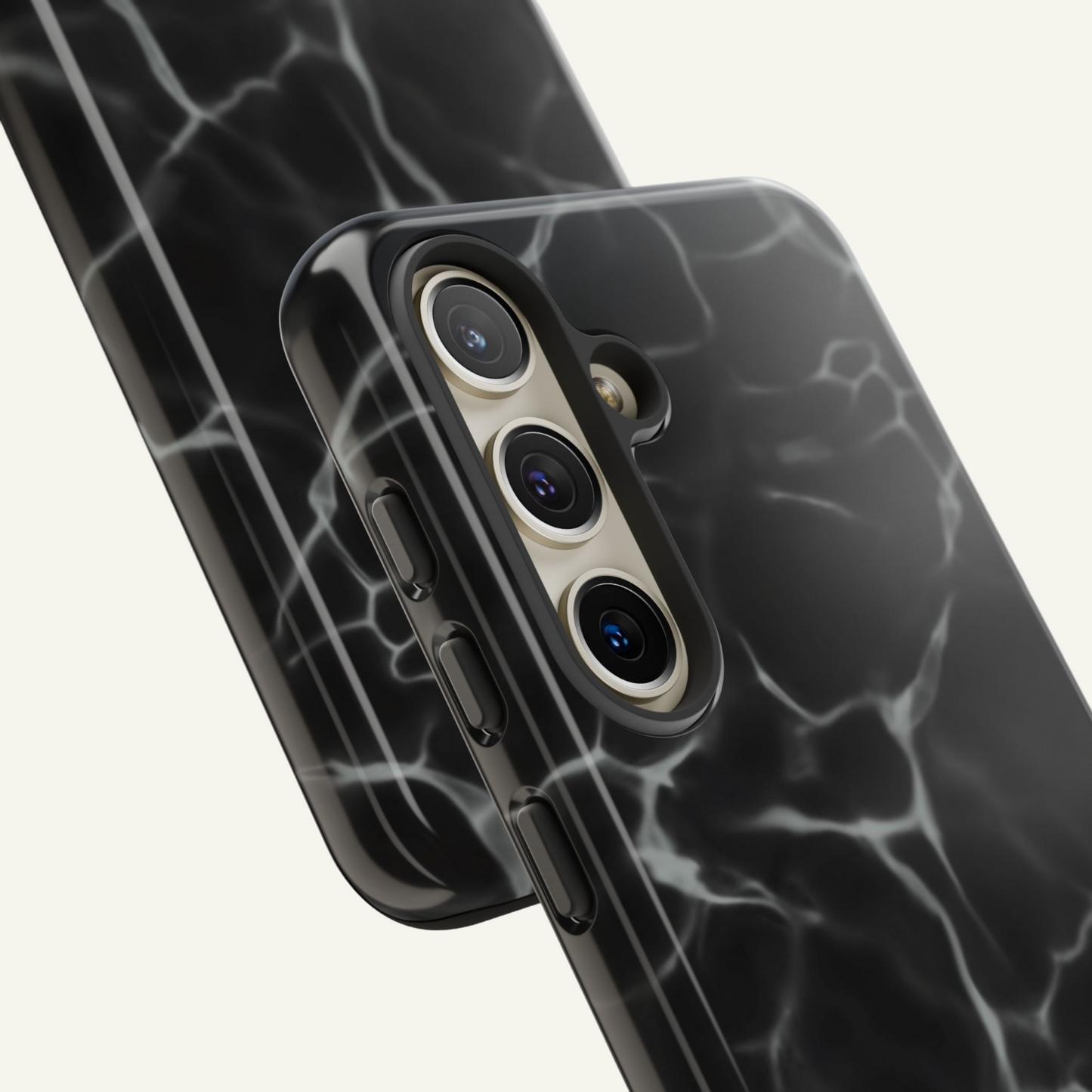 Marble Phone Case Black White