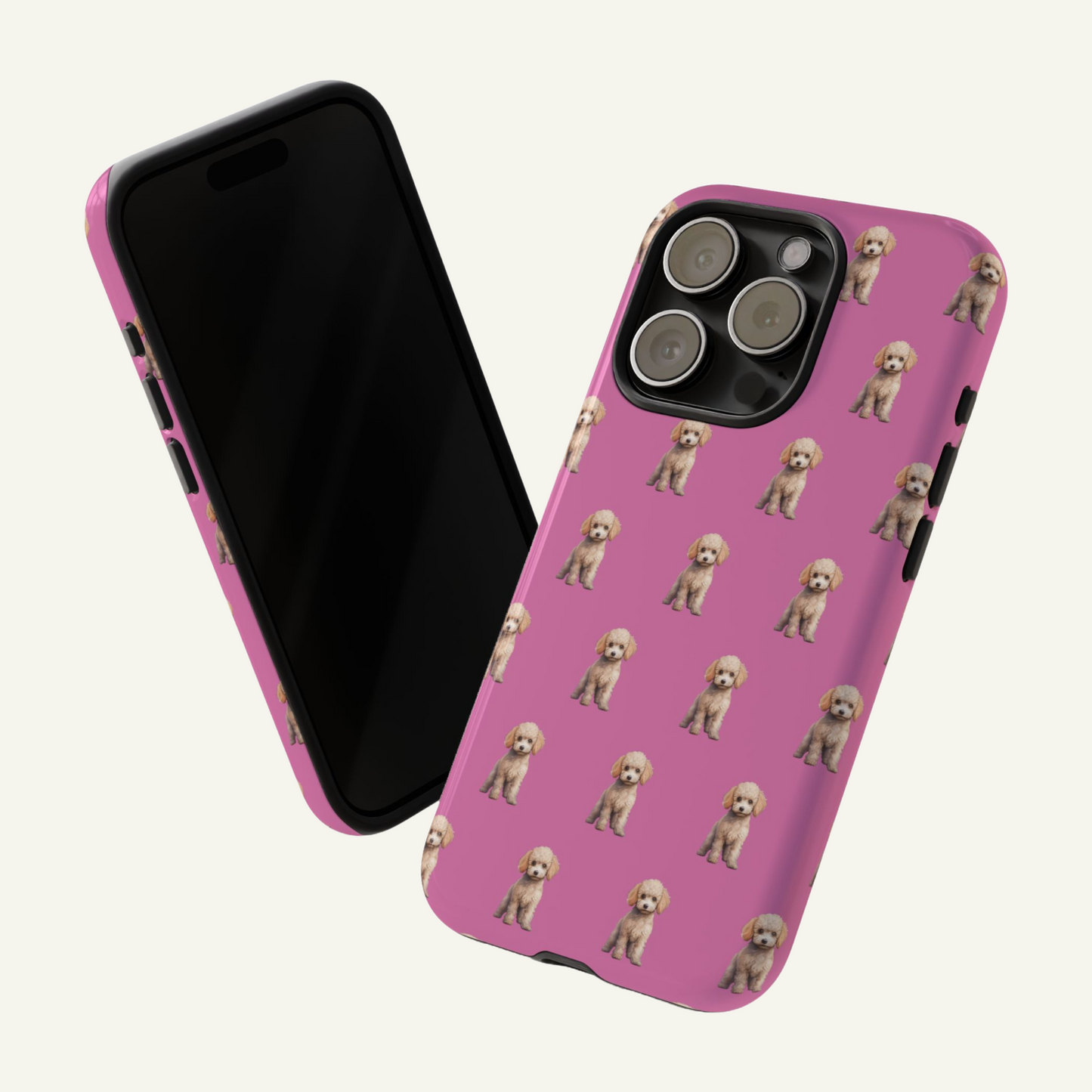 Poodle Phone Case Pink