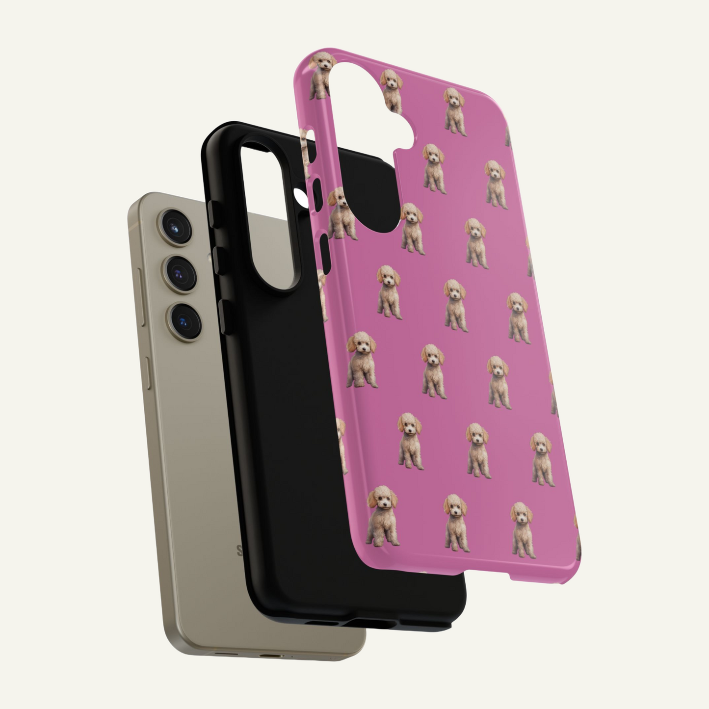 Poodle Phone Case Pink