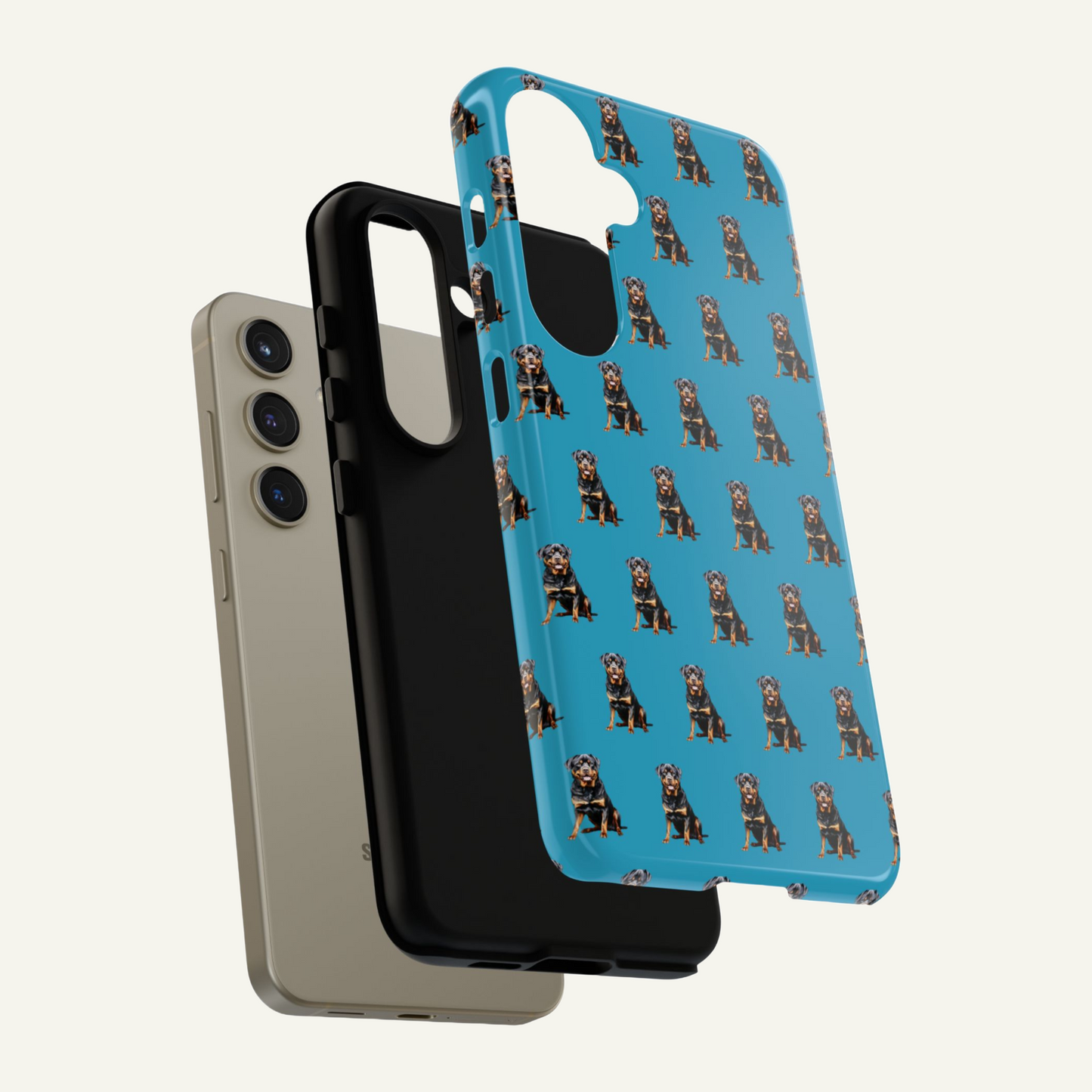 Rottweiler Phone Case Turquoise