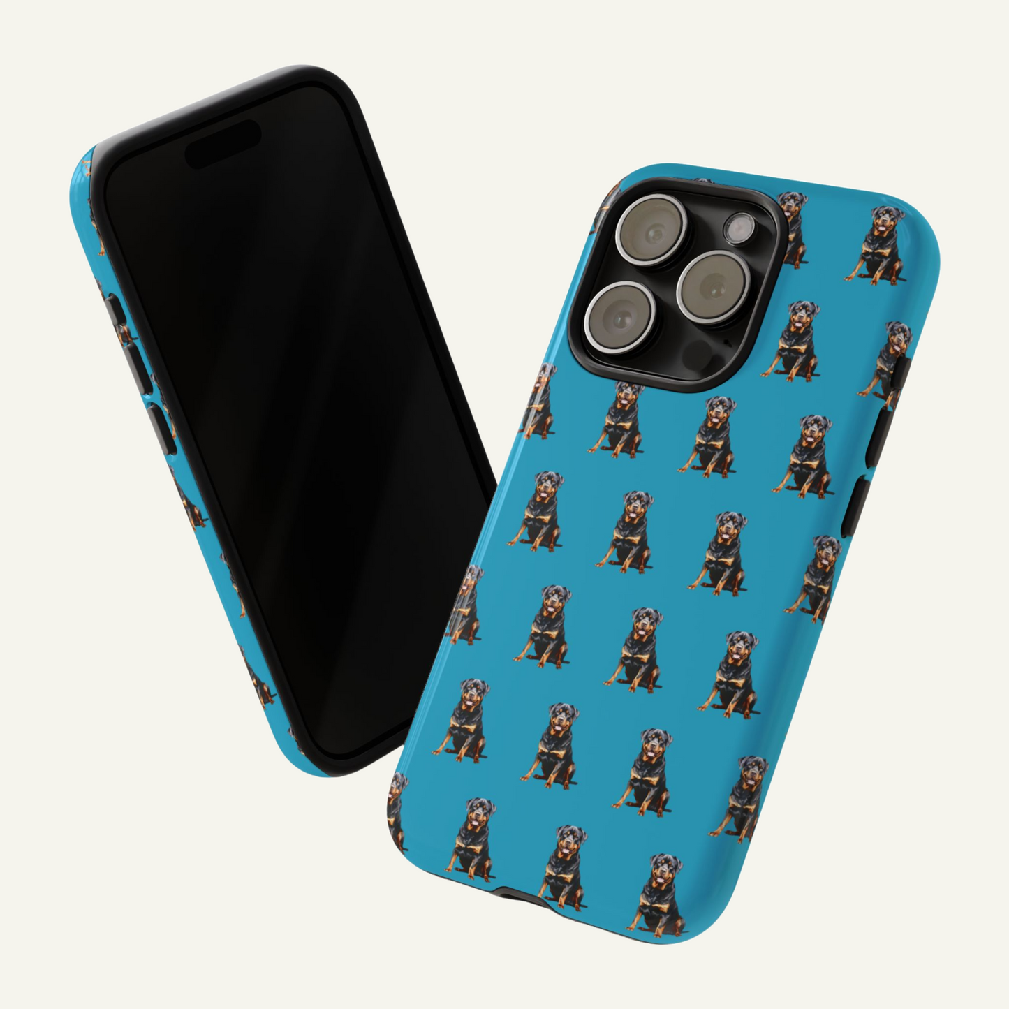 Rottweiler Phone Case Turquoise