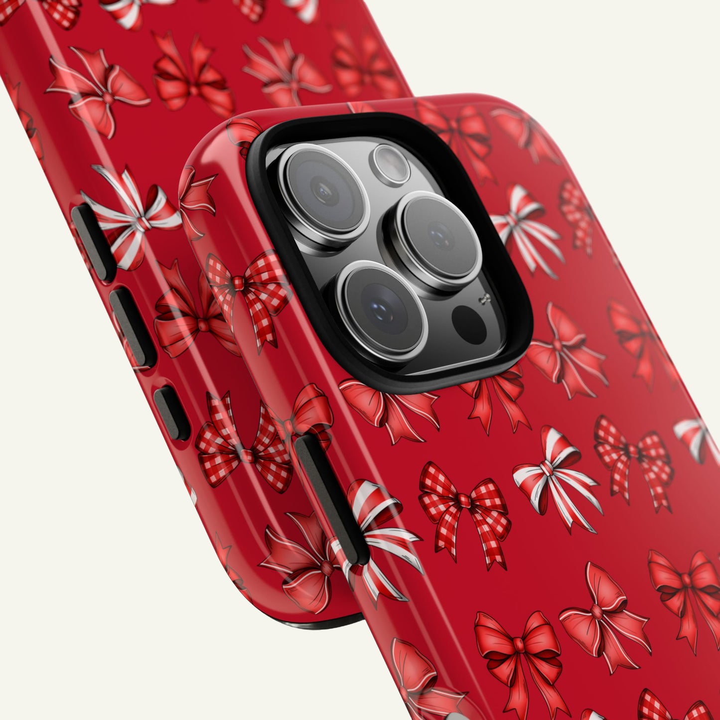 Christmas Bow Phone Case Red