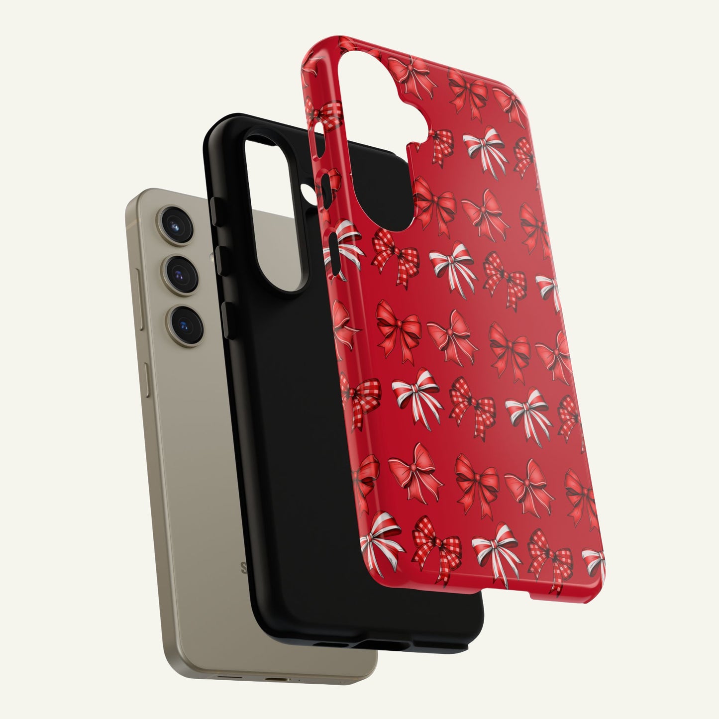 Christmas Bow Phone Case Red