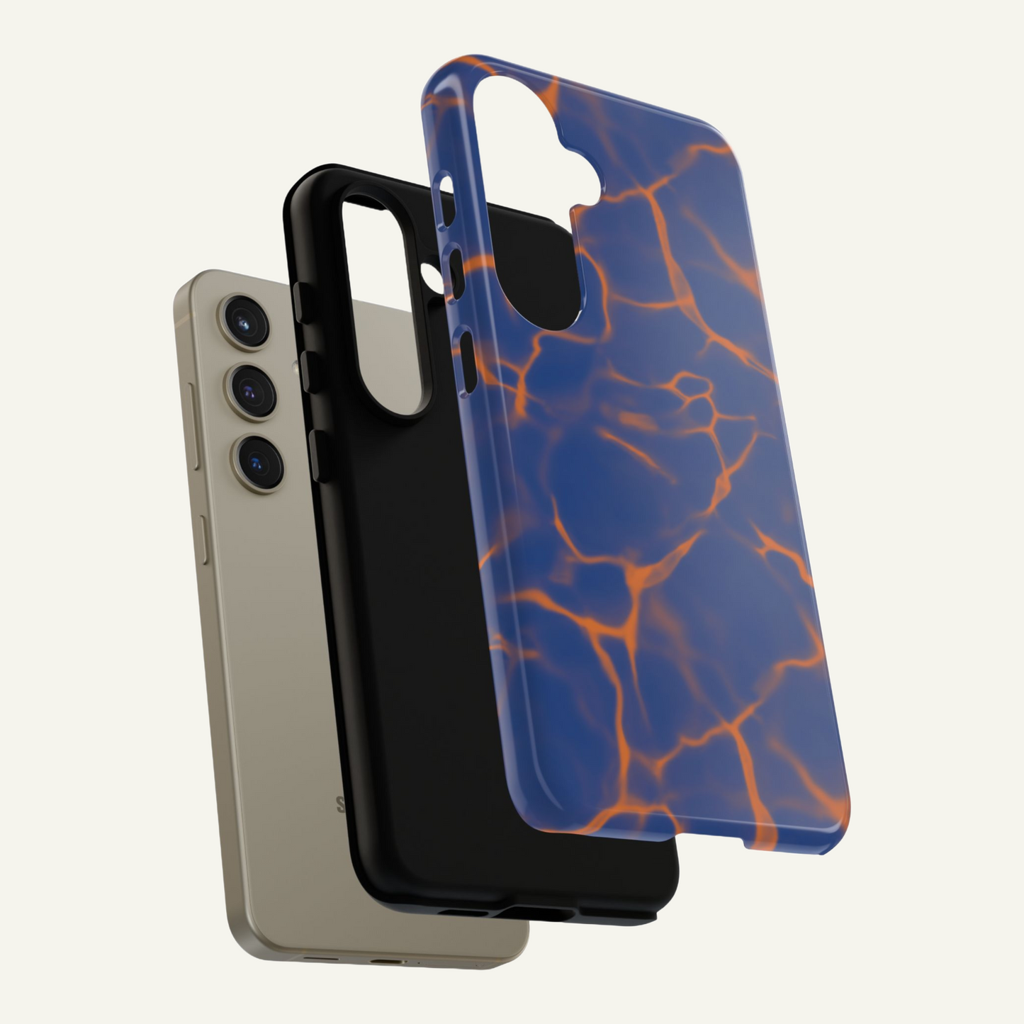 Marble Phone Case Blue Orange