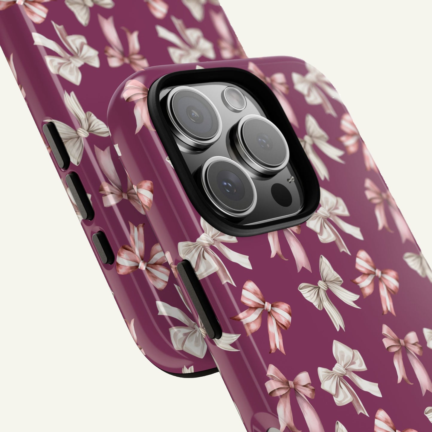 Bow Phone Case Berry