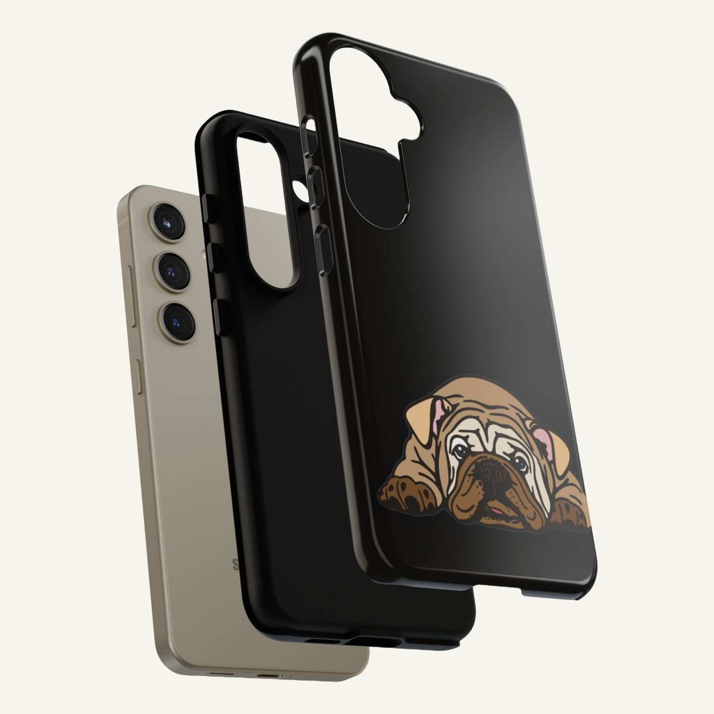 Bulldog Phone Case Black